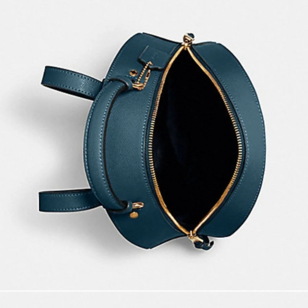 Coach "Jordyn"  Leather Backpack - Peacock Color - Picture 13 of 15